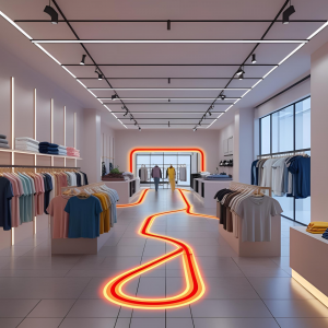 Retail end cap display analyzed with in-store sensors for higher sales lift