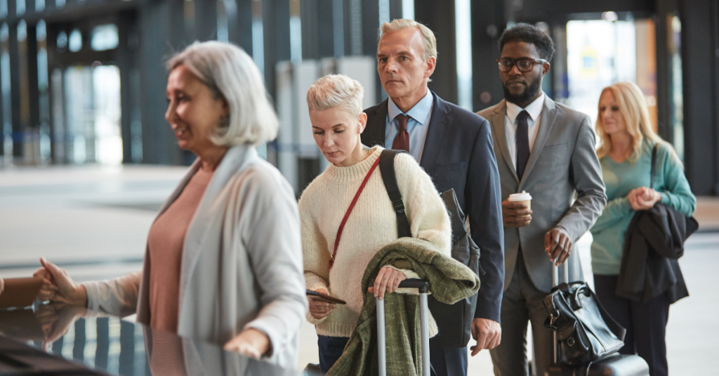 Airport travel queue